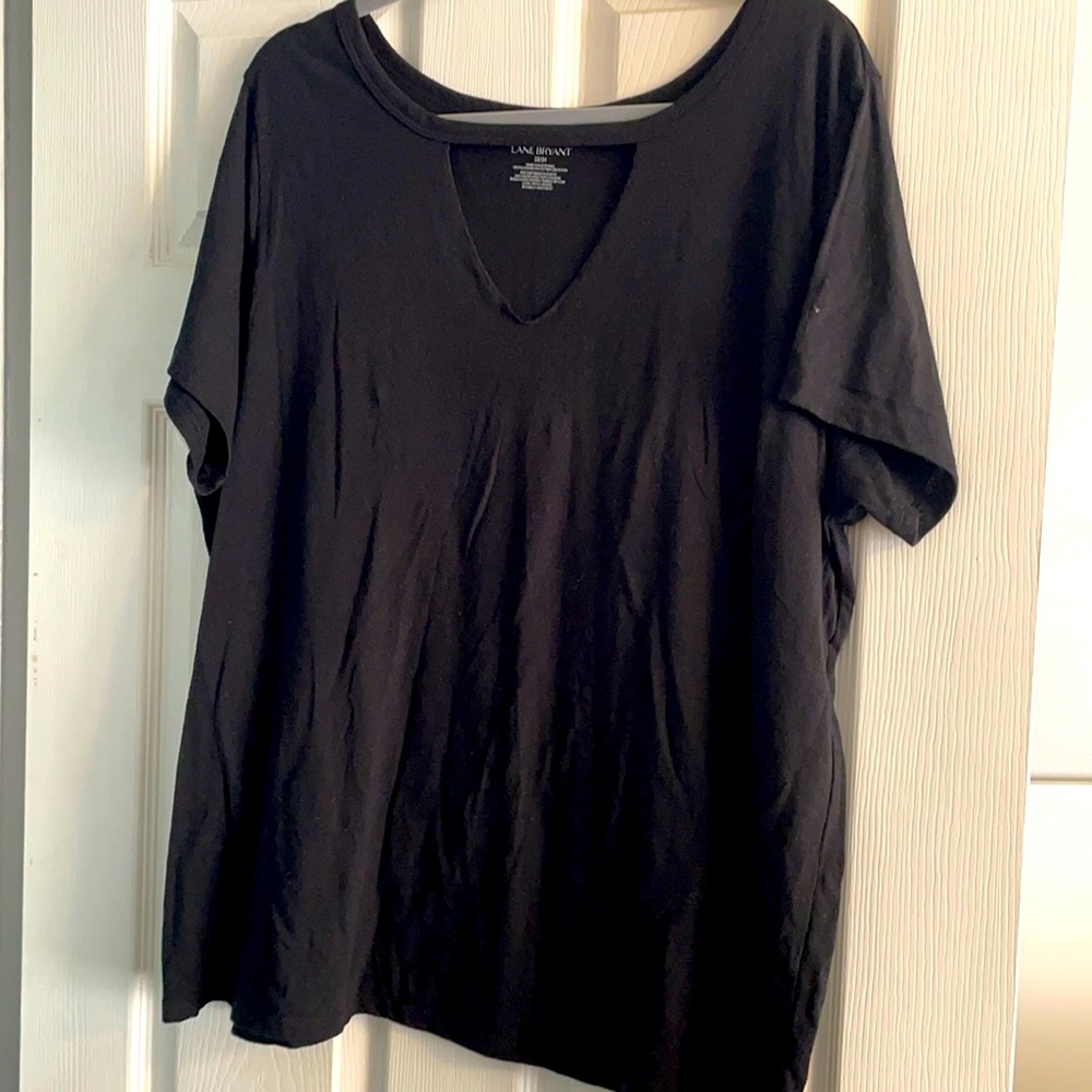 Black cut out shirt